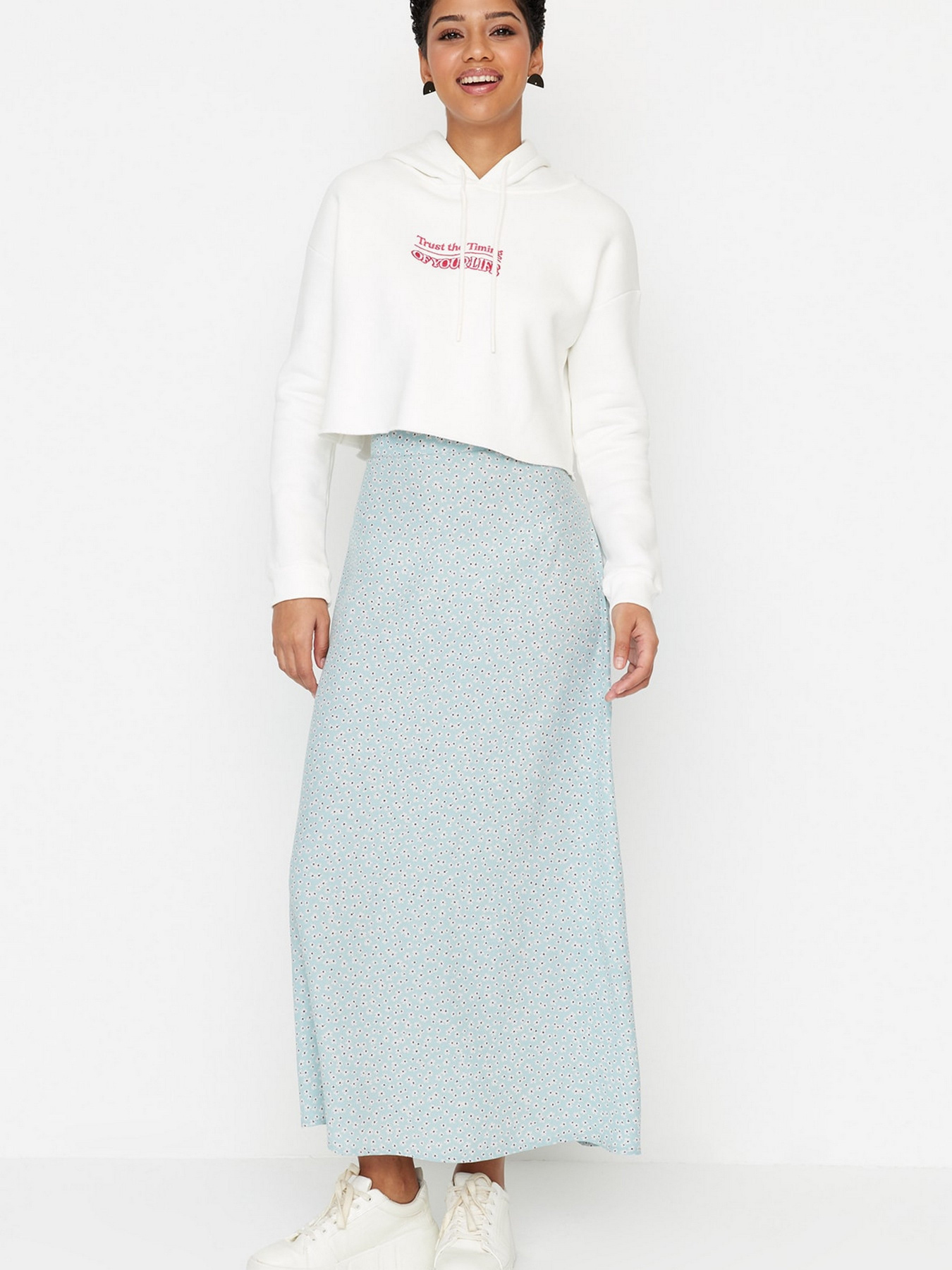 Спідниця максі Trendyol модель TCTSS23EE00007/Acik Yesil Фото