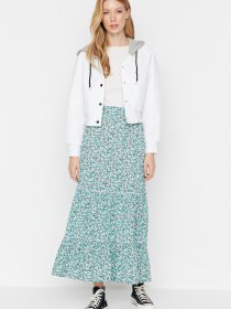Юбка макси Trendyol модель TCTSS23EE00008/Yesil Фото