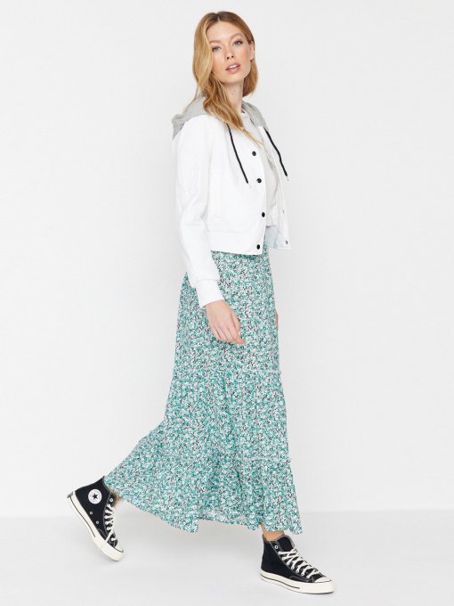 Юбка макси Trendyol модель TCTSS23EE00008/Yesil Фото