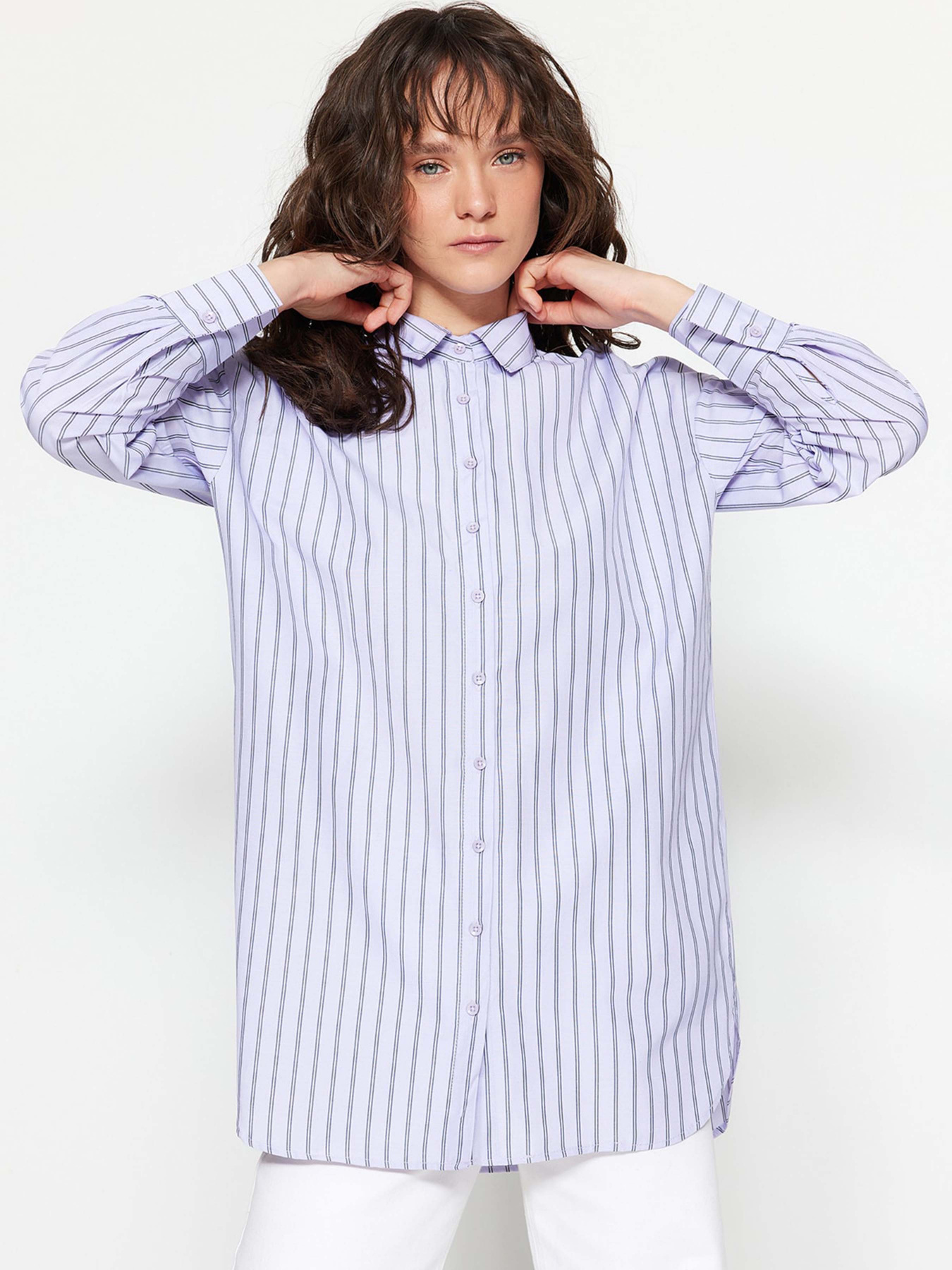 Сорочка Trendyol модель TCTSS23TG00004/Lila Фото