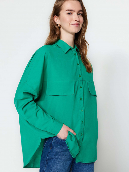 Рубашка Trendyol модель TCTSS23TG00005/Yesil Фото