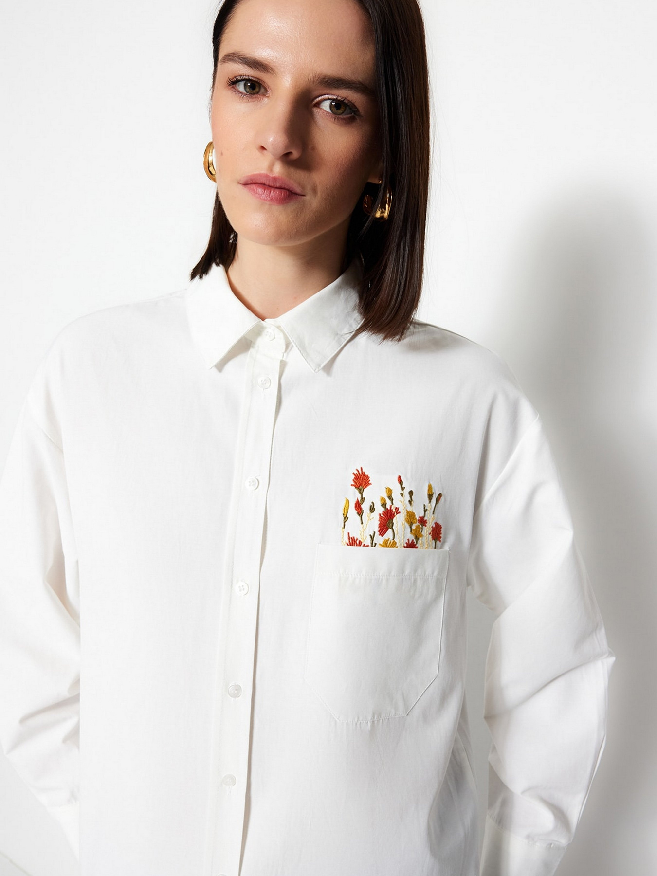 Сорочка Trendyol модель TCTSS23TG00009/Ekru Фото