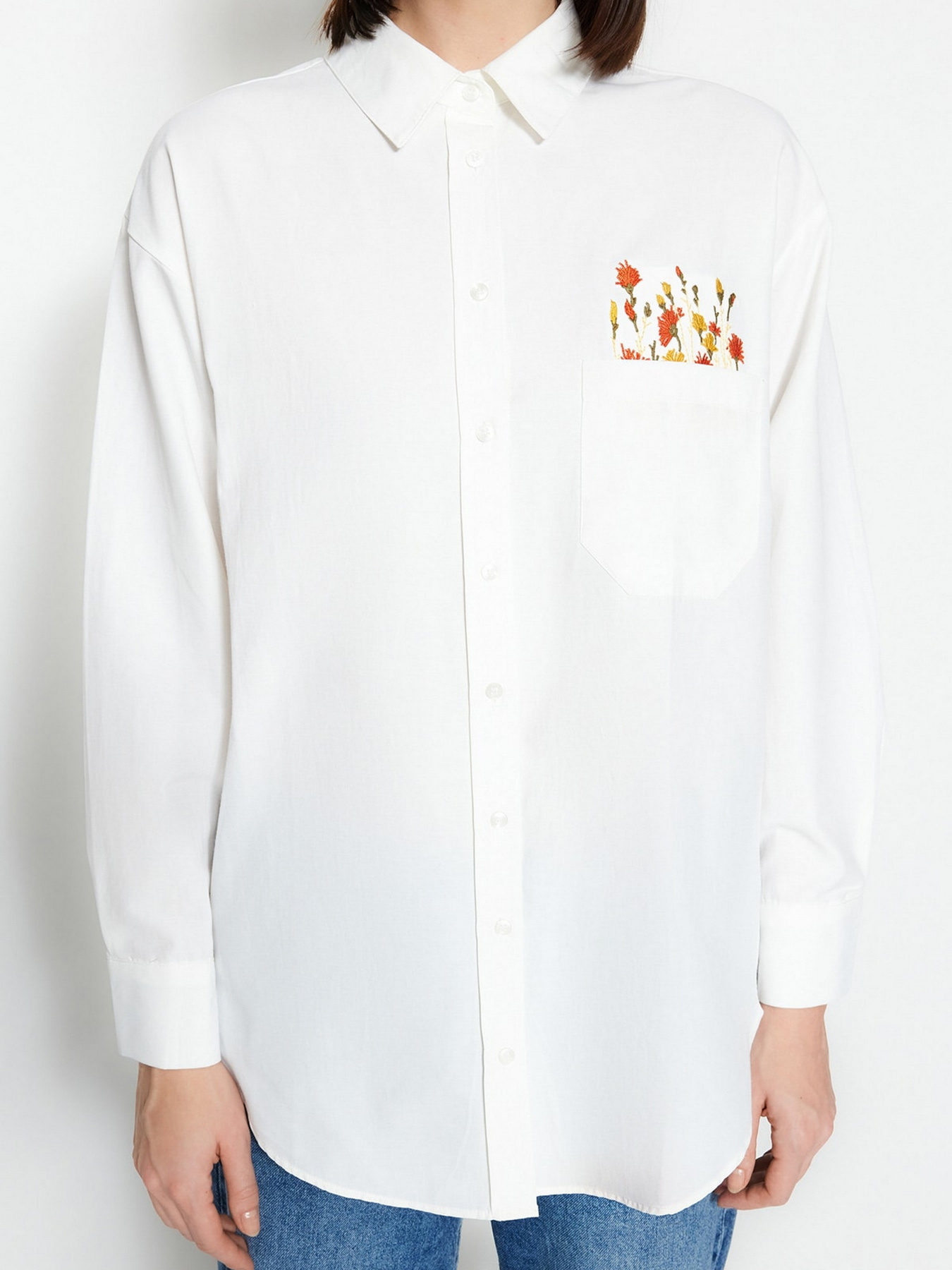 Сорочка Trendyol модель TCTSS23TG00009/Ekru Фото