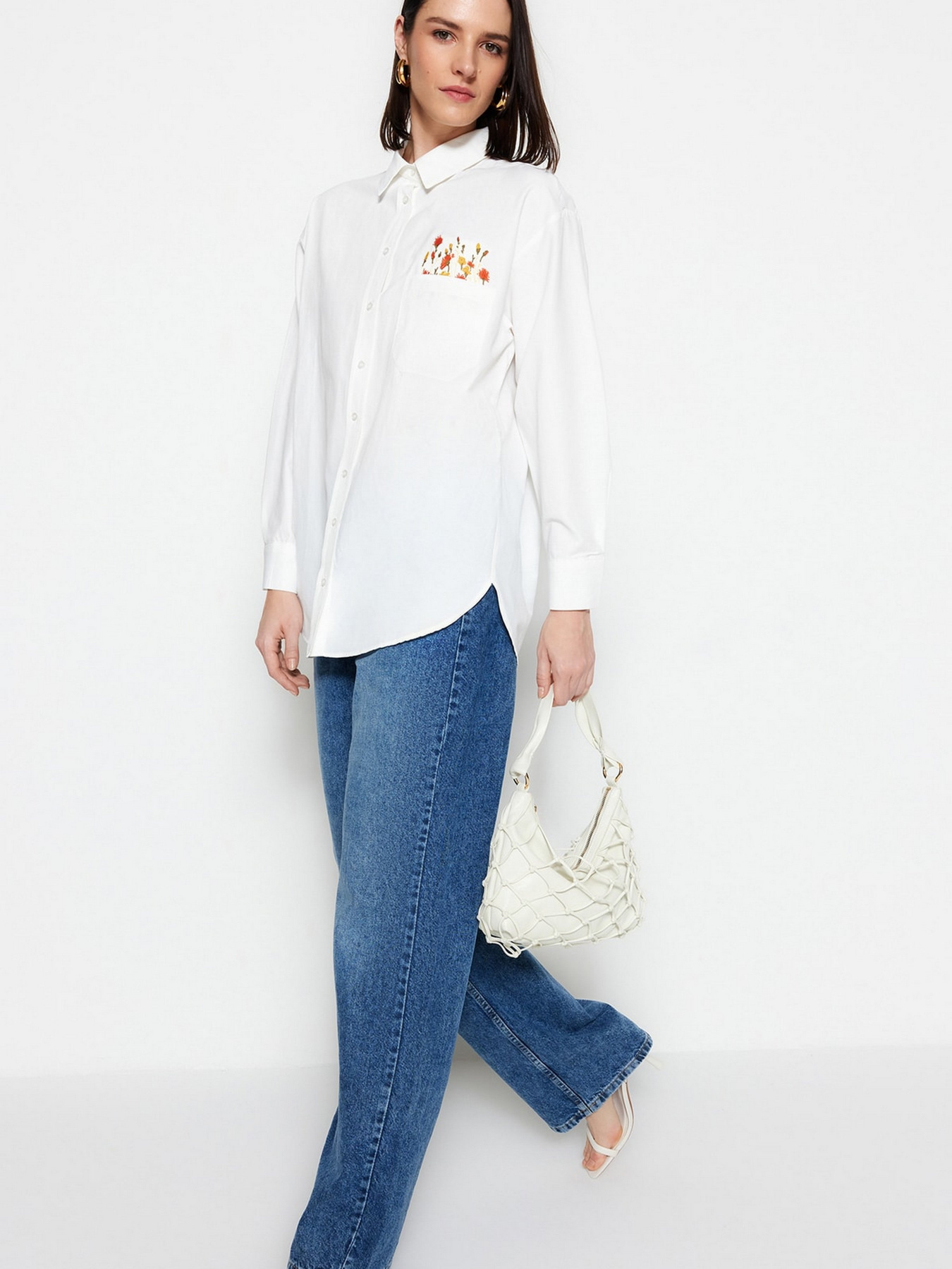 Сорочка Trendyol модель TCTSS23TG00009/Ekru Фото