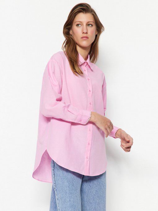 Рубашка Trendyol модель TCTSS23TG00044/Pembe Фото