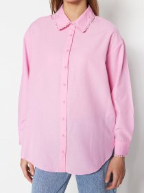 Сорочка повсякденна Trendyol модель TCTSS23TG00044/Pembe Фото
