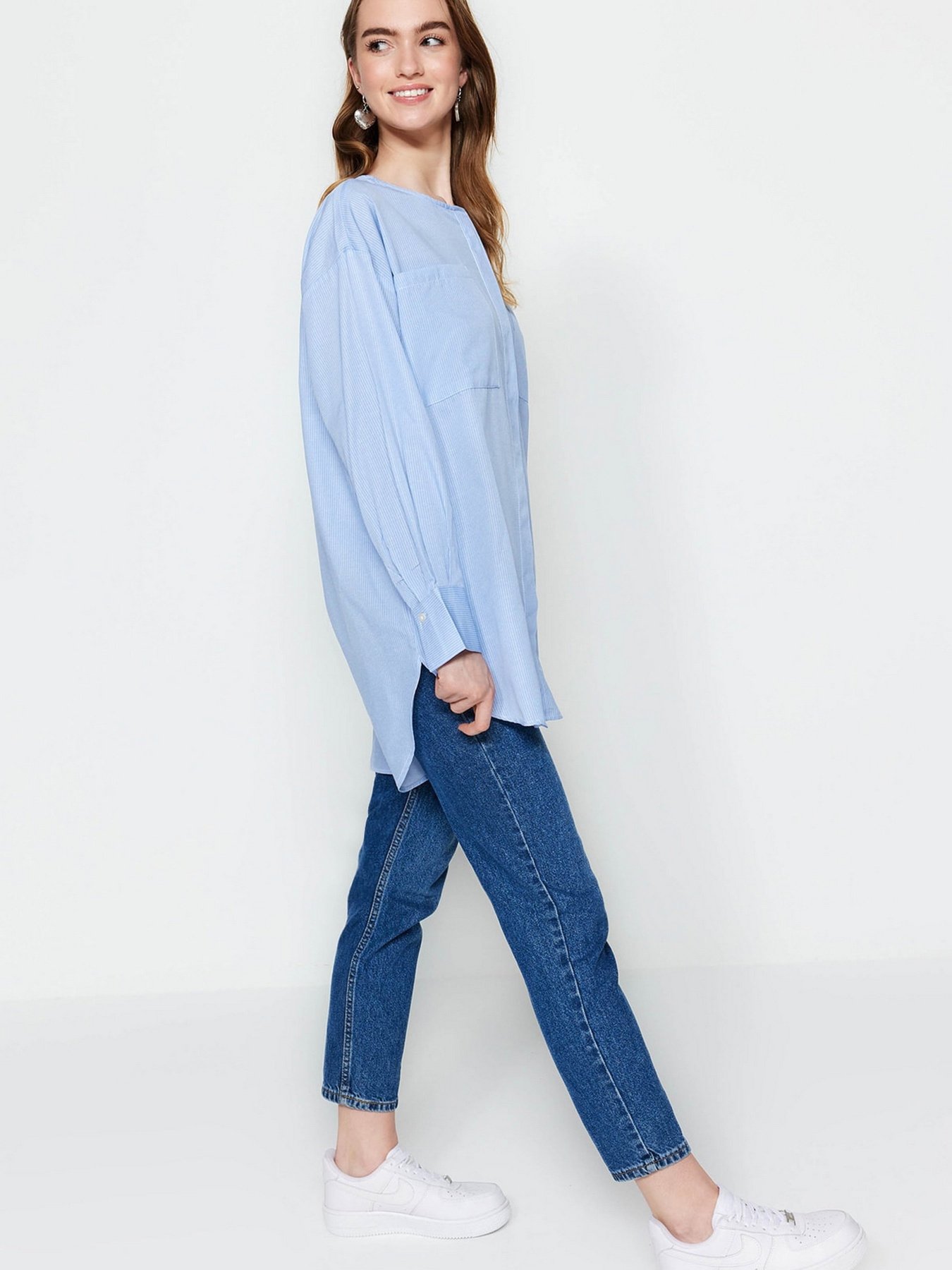 Рубашка Trendyol модель TCTSS23TG00055/Mavi Фото