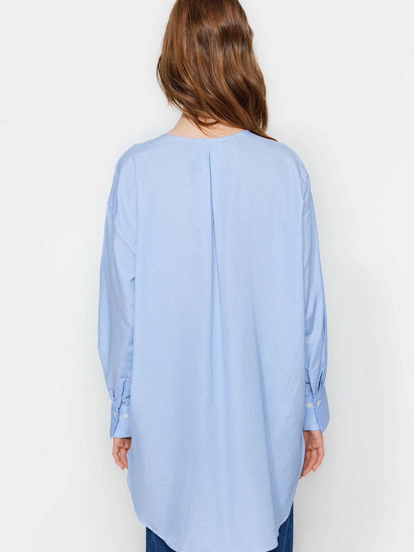 Сорочка повсякденна Trendyol модель TCTSS23TG00055/Mavi Фото