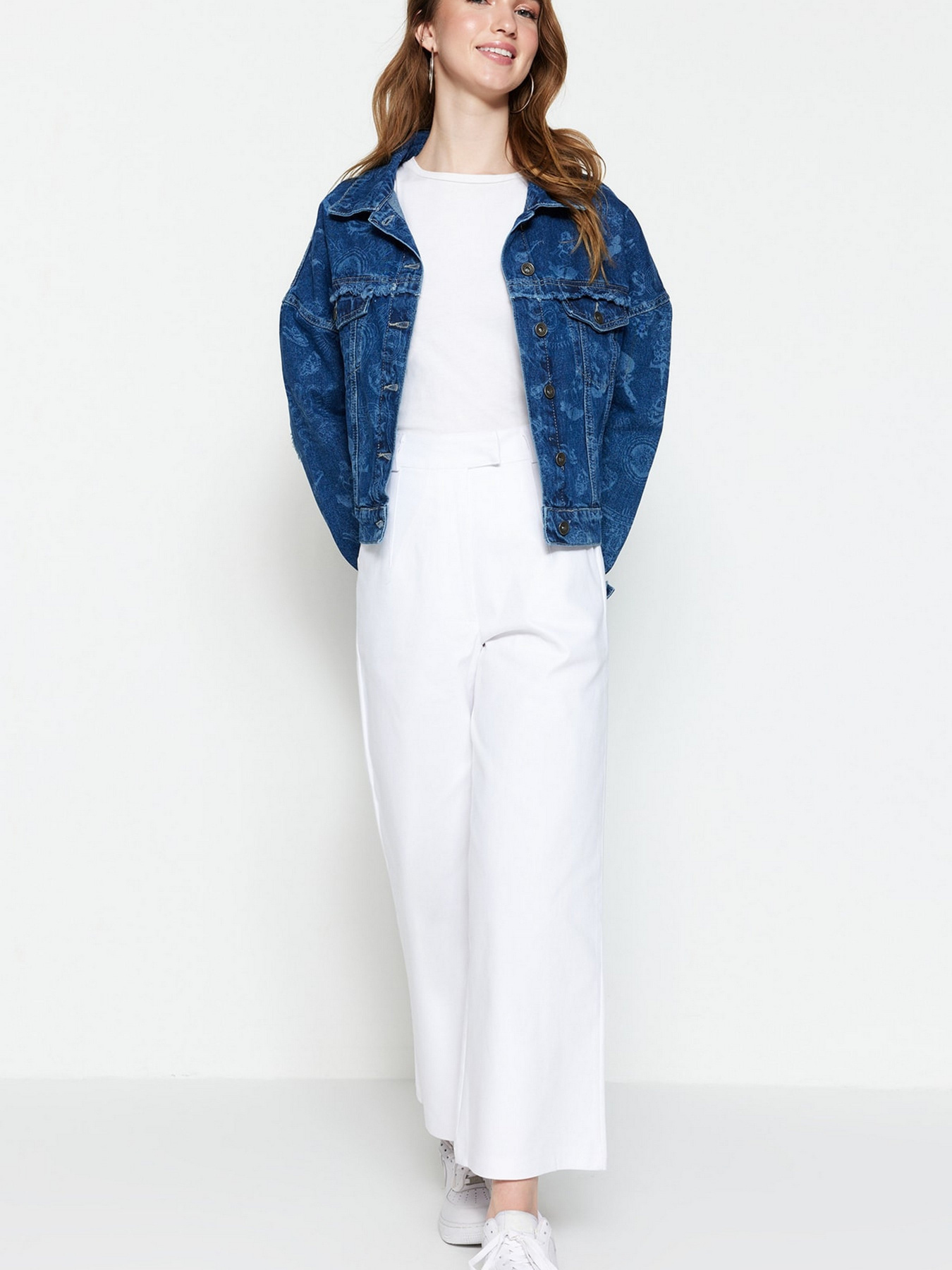 Брюки палаццо Trendyol модель TCTSS23TP00002/Beyaz Фото