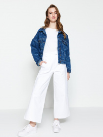 Брюки палаццо Trendyol модель TCTSS23TP00002/Beyaz Фото