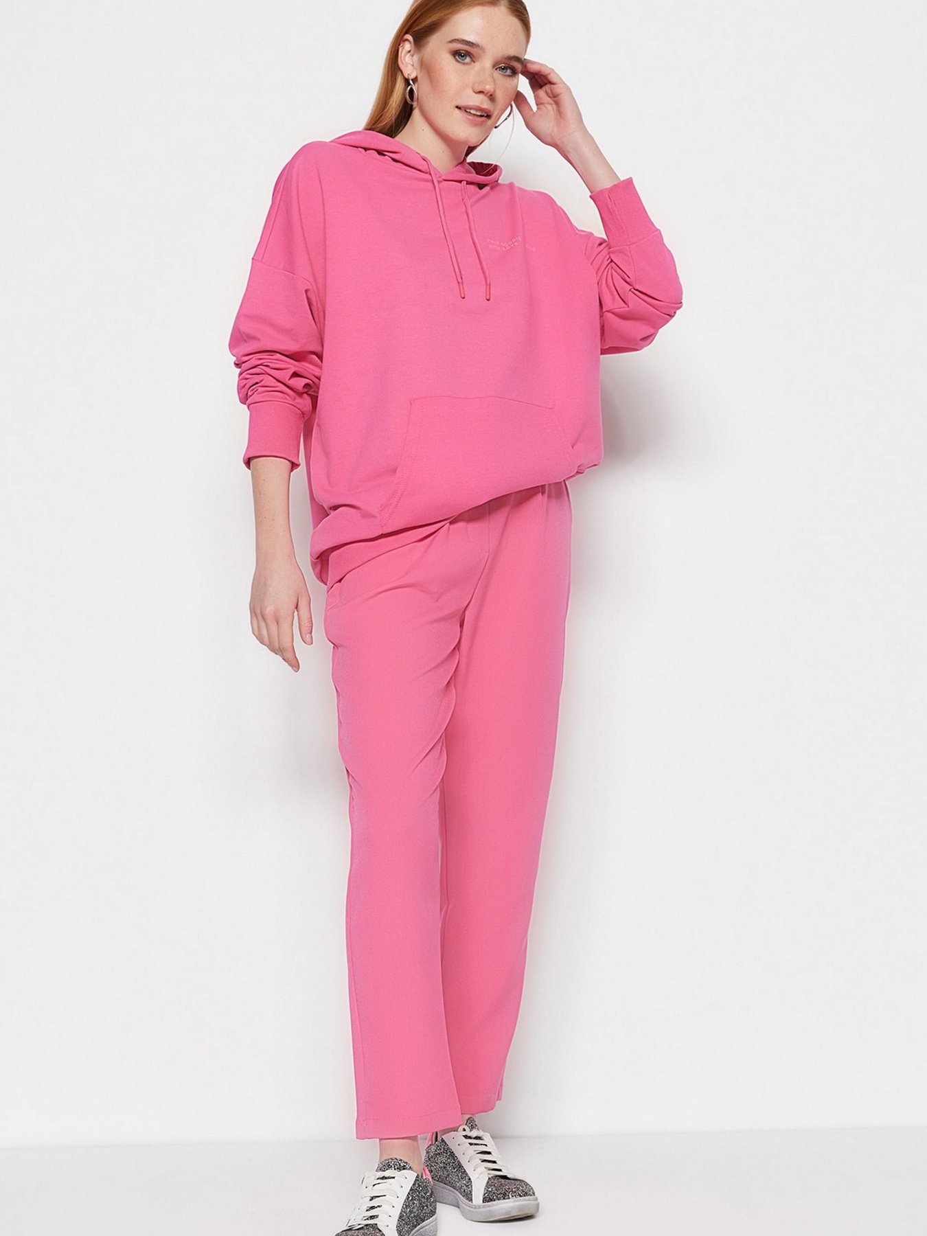 Повсякденні штани Trendyol модель TCTSS23TP00008/Pembe Повсякденні штани Trendyol модель TCTSS23TP00008/Pembe Фото