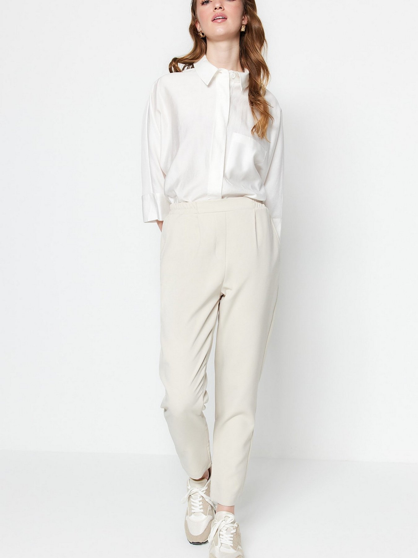 Брюки повседневные Trendyol модель TCTSS23TP00008/Tas Фото