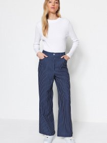 Повсякденні штани Trendyol модель TCTSS23TP00022/Lacivert Повсякденні штани Trendyol модель TCTSS23TP00022/Lacivert Фото