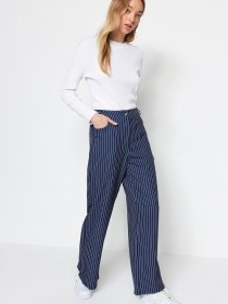 Повсякденні штани Trendyol модель TCTSS23TP00022/Lacivert Повсякденні штани Trendyol модель TCTSS23TP00022/Lacivert Фото