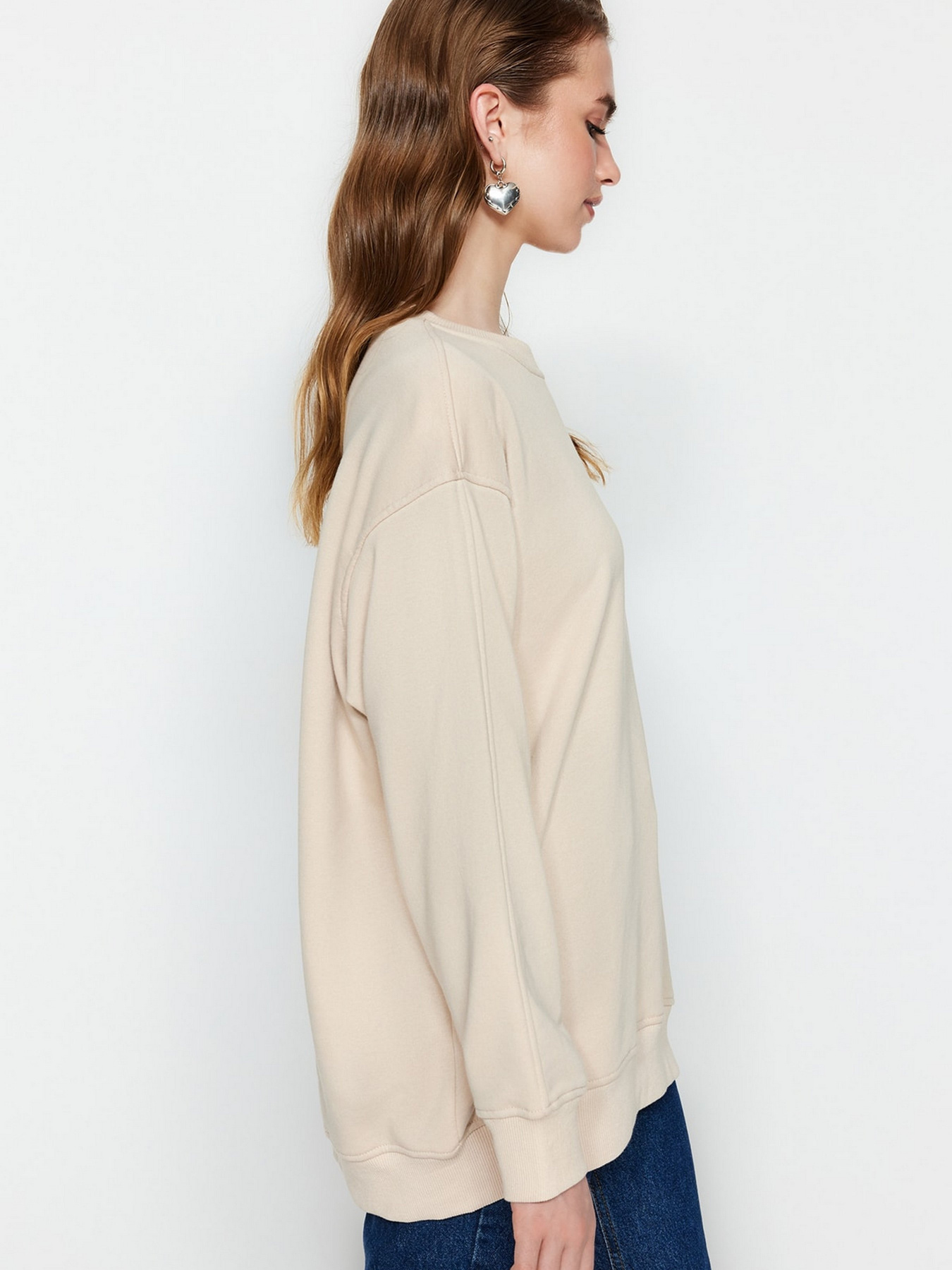 Свитшот Trendyol модель TCTSS23TW00033/Bej Фото