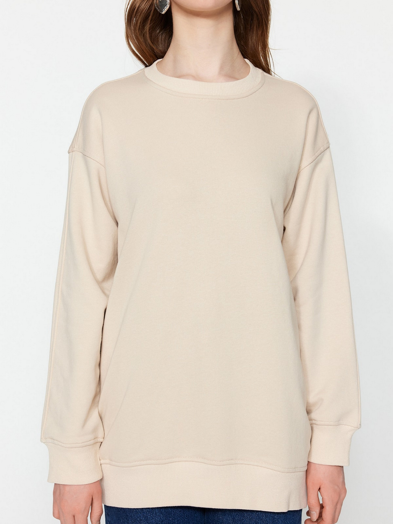 Свитшот Trendyol модель TCTSS23TW00033/Bej Фото