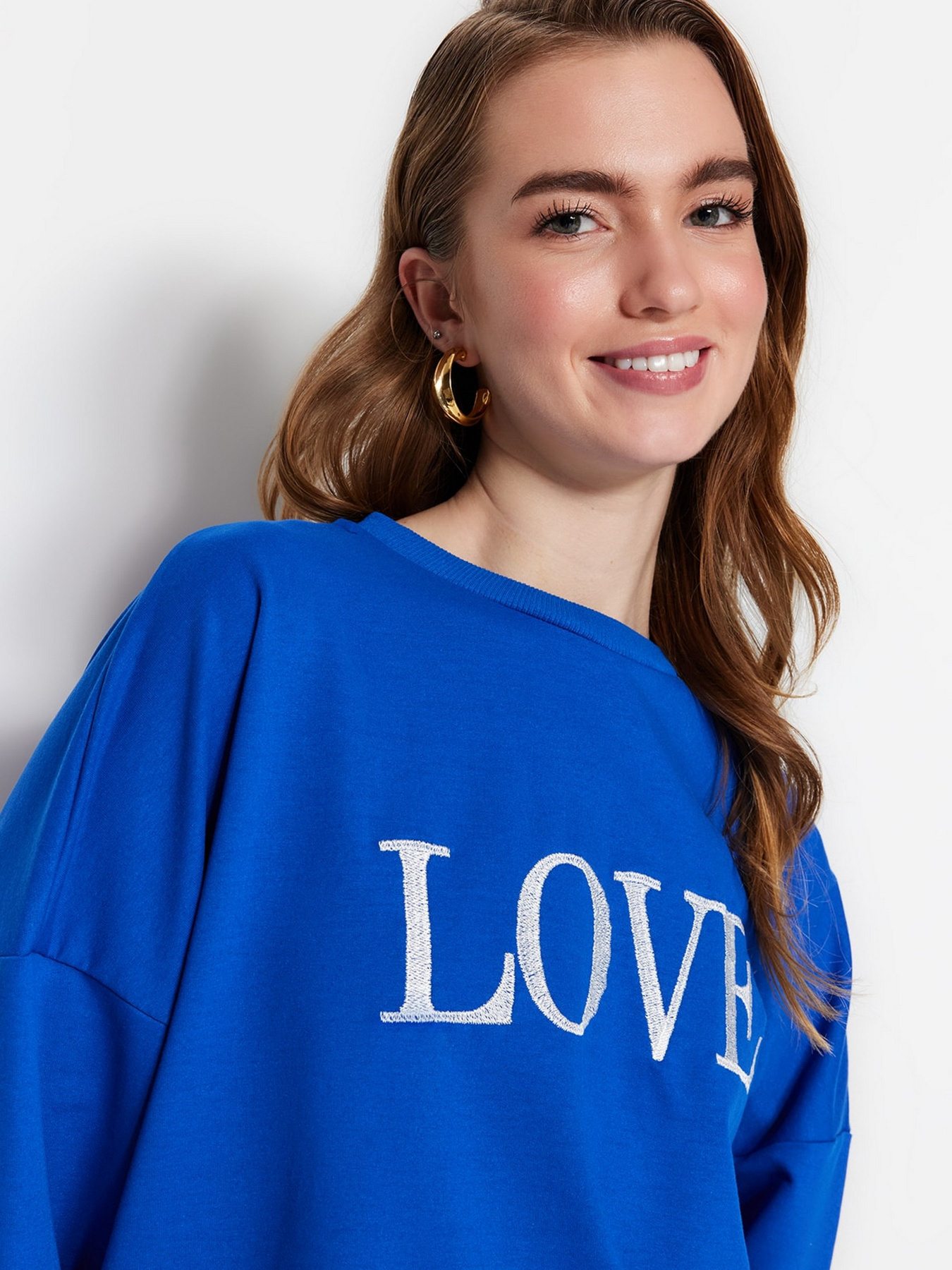 Свитшот Trendyol модель TCTSS23TW00044/Mavi Фото