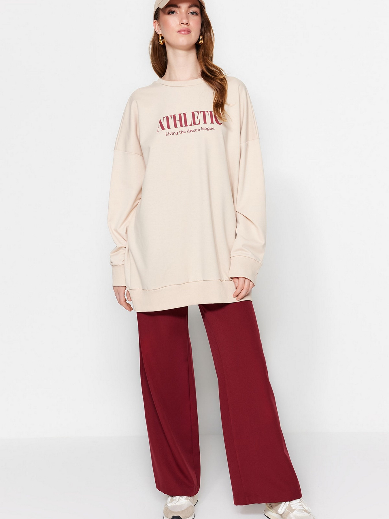 Свитшот Trendyol модель TCTSS23TW00053/Bej Фото