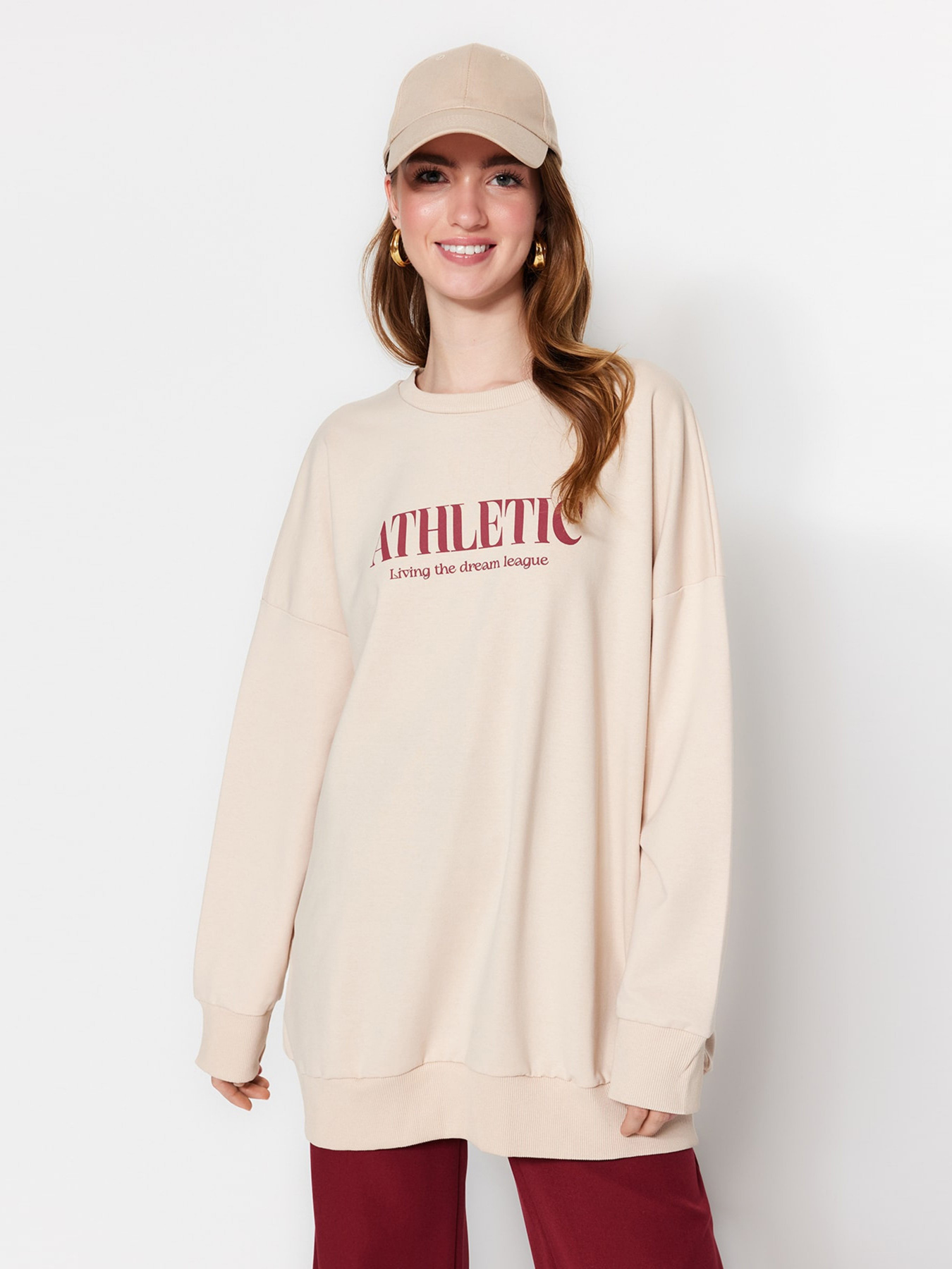 Світшот Trendyol модель TCTSS23TW00053/Bej Фото