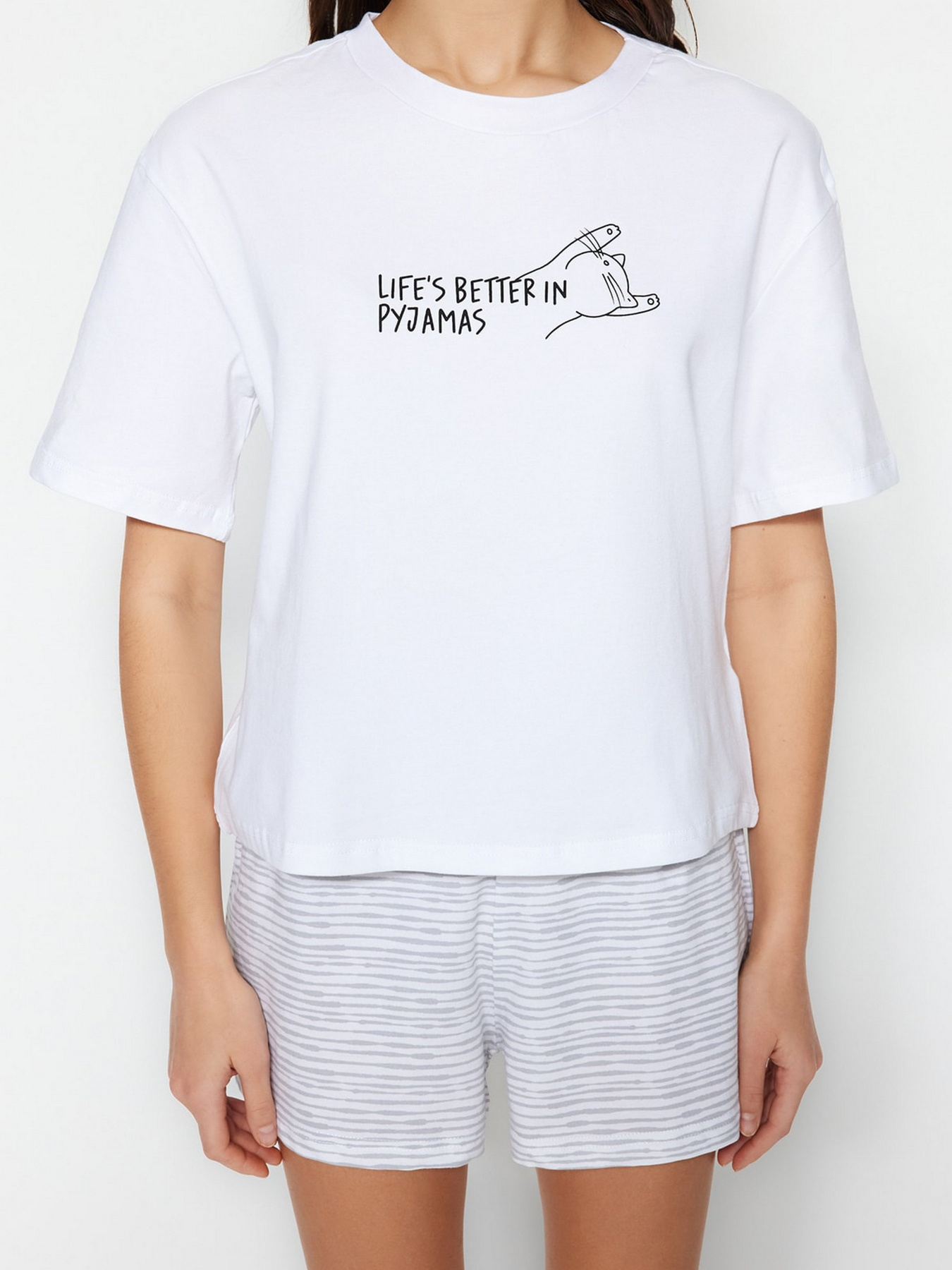 Піжама Trendyol модель THMSS23PT00228/Beyaz Фото