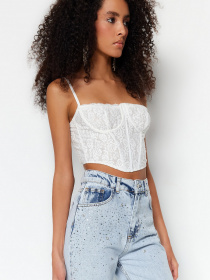 Топ Trendyol модель TPRAW23BS00062/Ekru Фото