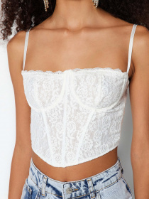 Топ Trendyol модель TPRAW23BS00062/Ekru Фото