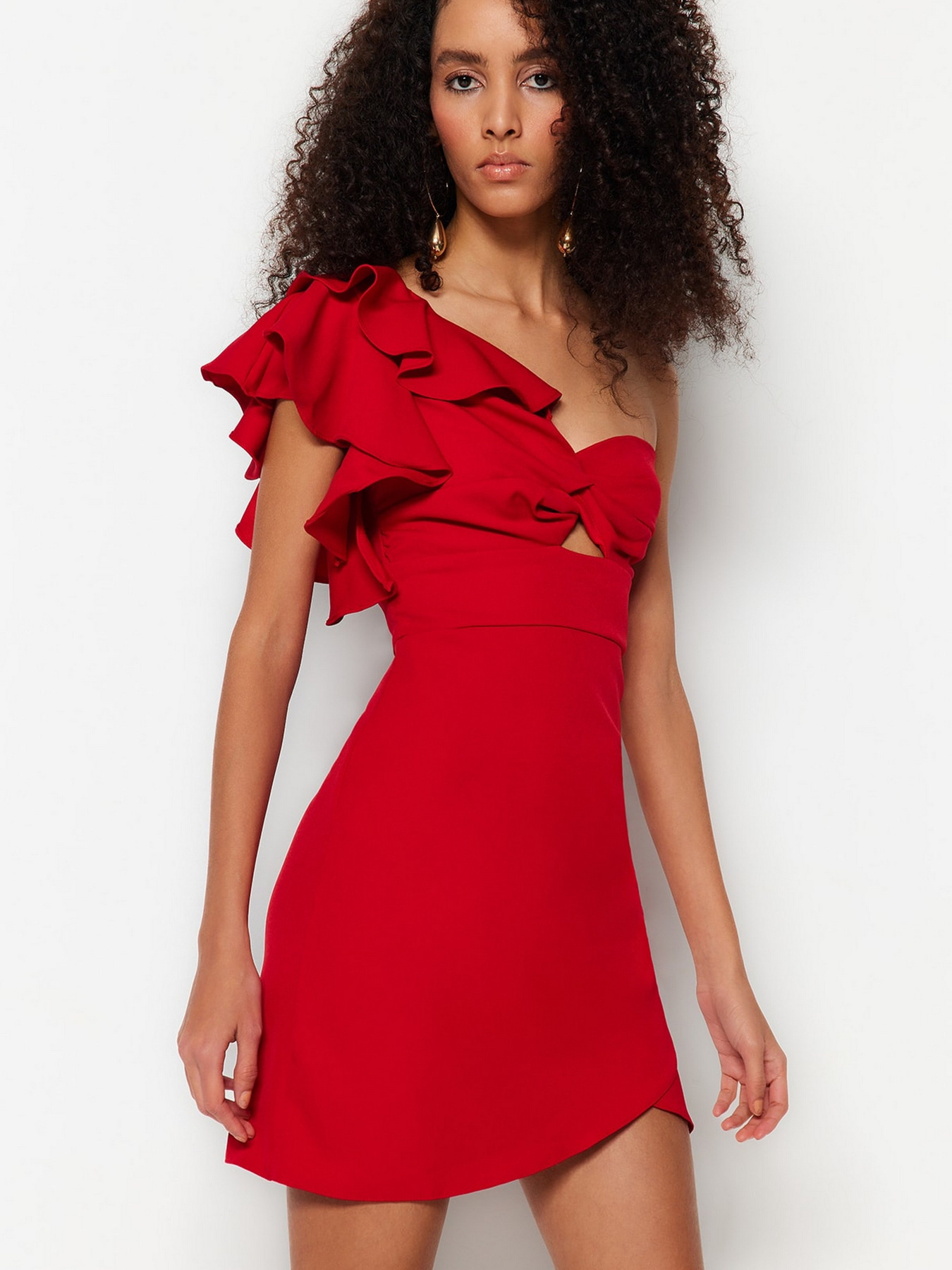 Сукня міні Trendyol модель TPRSS23EL00512/Kirmizi Фото