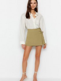 Спідниця-шорти Trendyol модель TWOAW21SR0038/Haki Спідниця-шорти Trendyol модель TWOAW21SR0038/Haki Фото