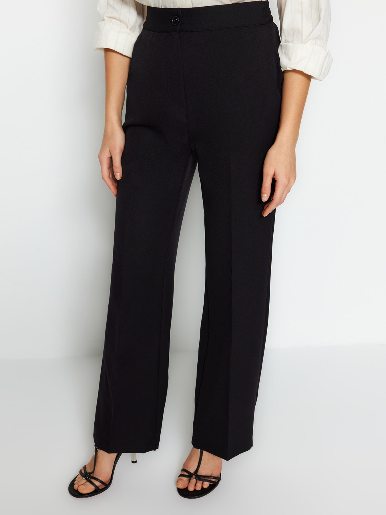 Штани класичні Trendyol модель TWOAW22PL0419/Siyah Фото