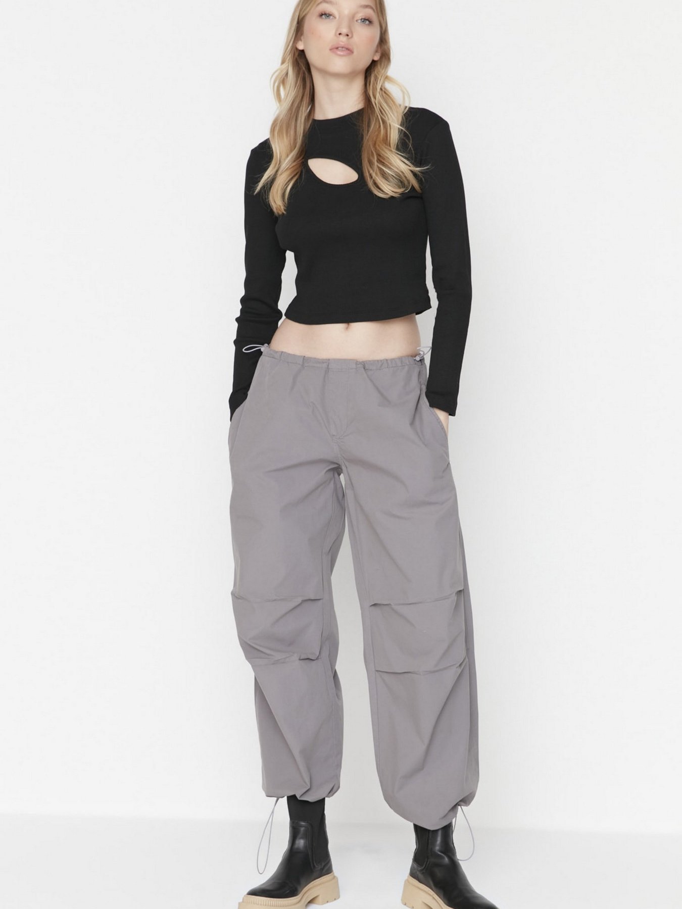 Карго Trendyol модель TWOAW23JE00738/Gri Фото