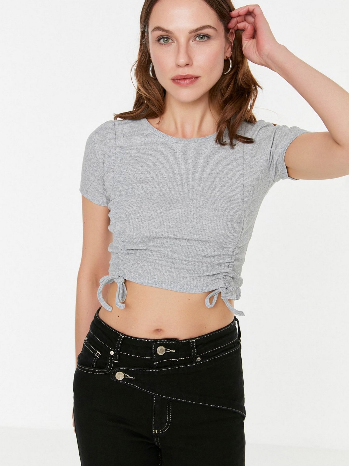 Топ Trendyol модель TWOSS21BZ0408/Gri Фото