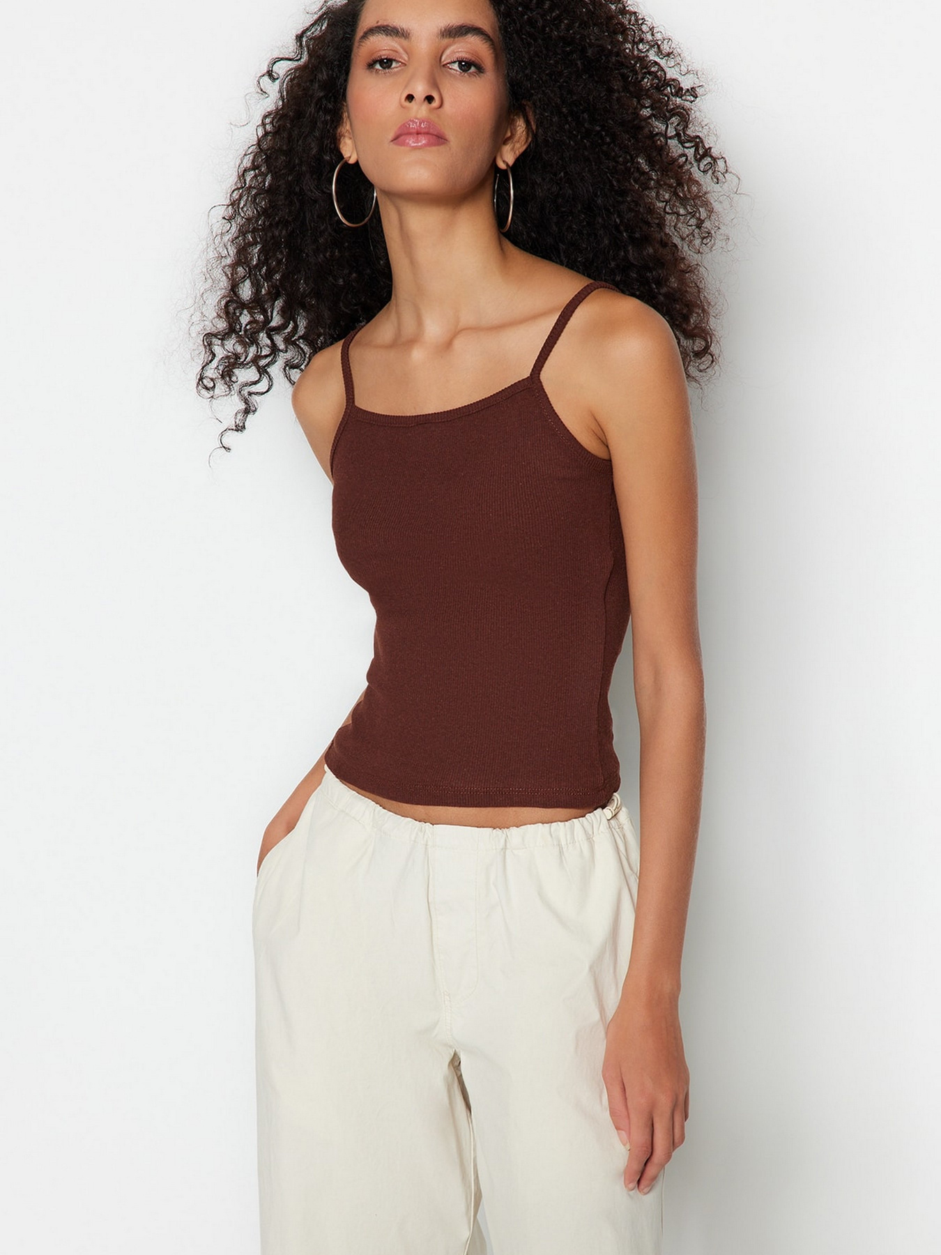 Майка Trendyol модель TWOSS22AL0130/Kahverengi Фото