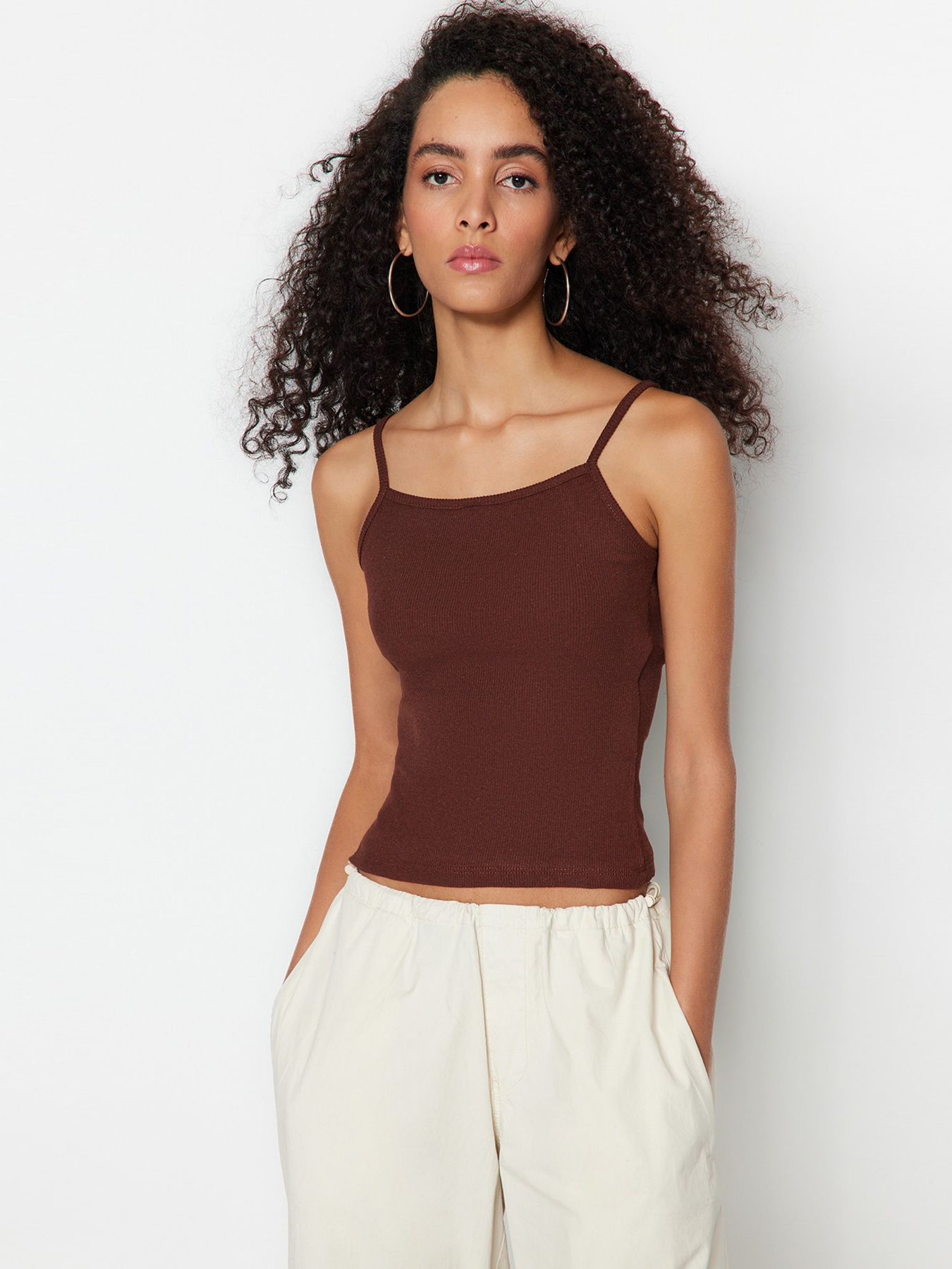 Майка Trendyol модель TWOSS22AL0130/Kahverengi Фото