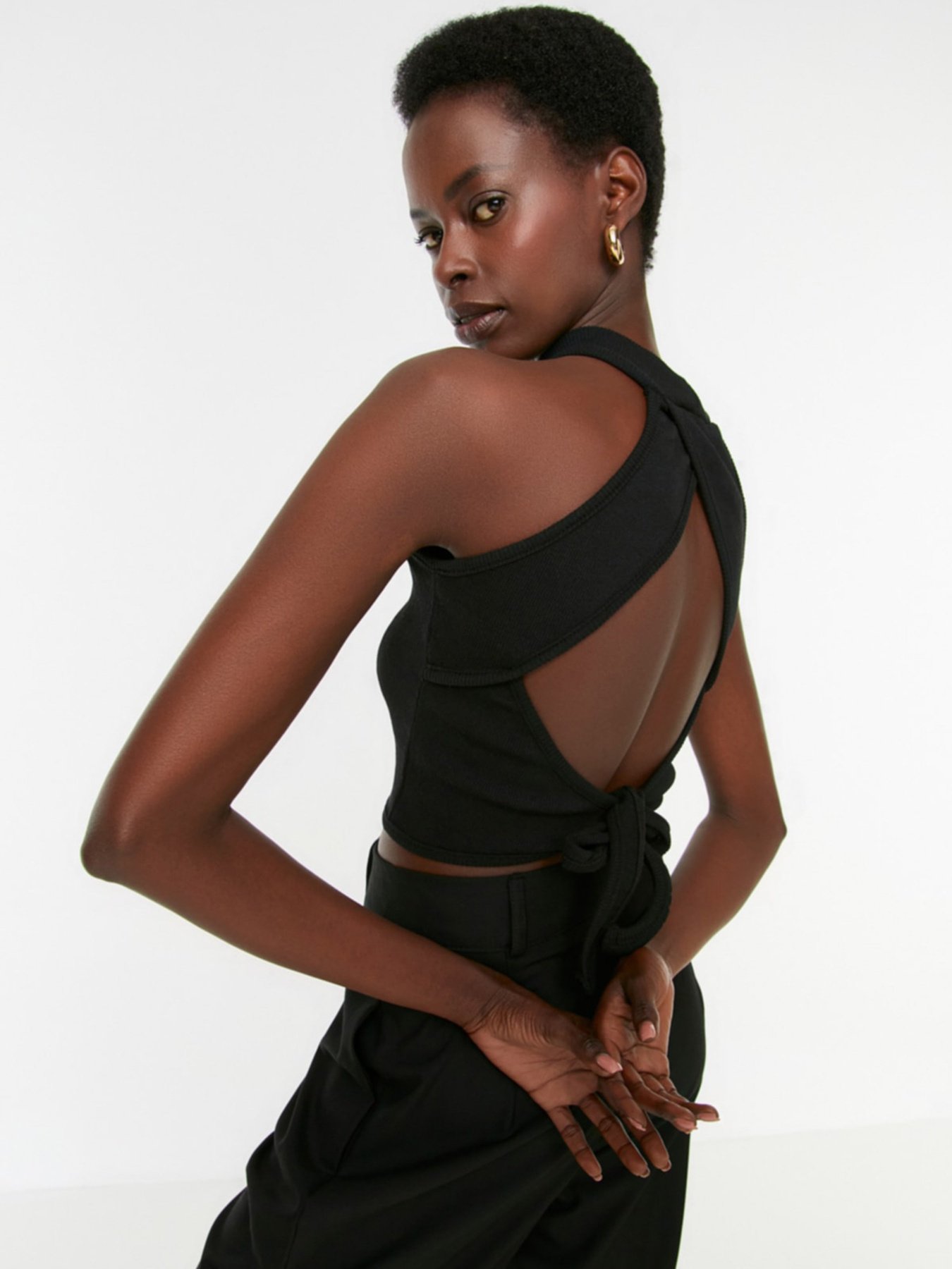 Топ Trendyol модель TWOSS22BZ0529/Siyah Фото