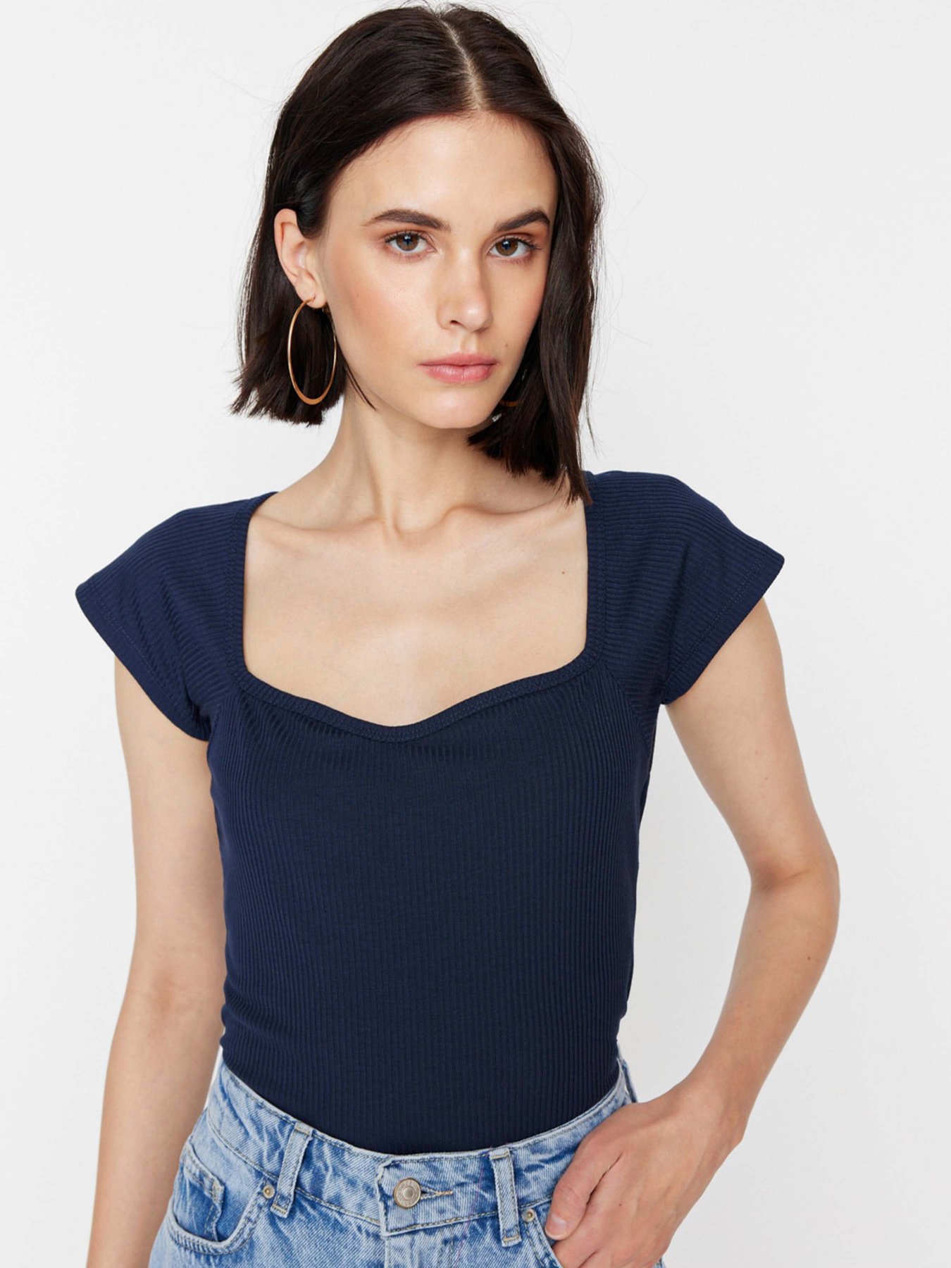 Топ Trendyol модель TWOSS22BZ1454/Lacivert Фото