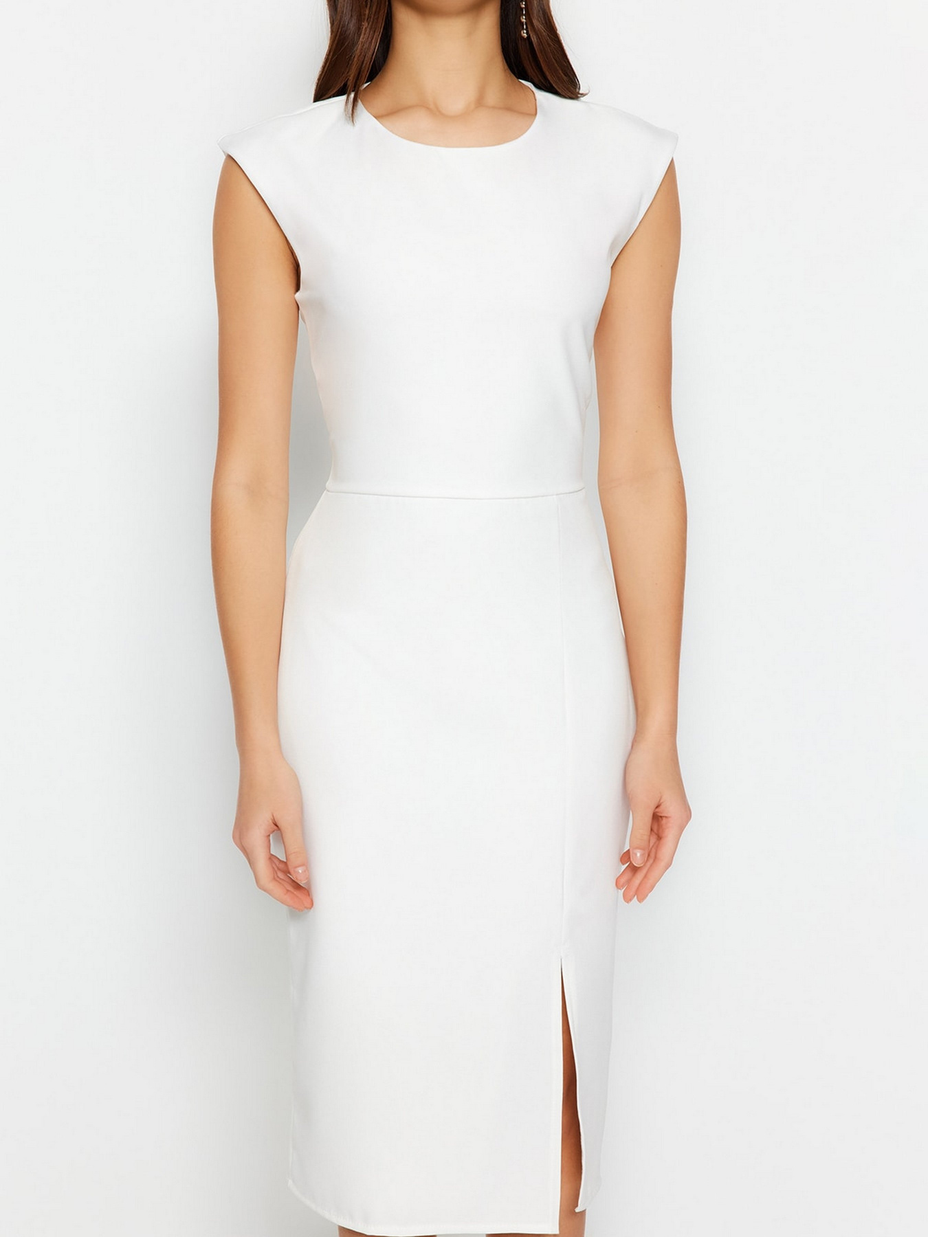 Платье миди Trendyol модель TWOSS22EL00341/Ekru Фото