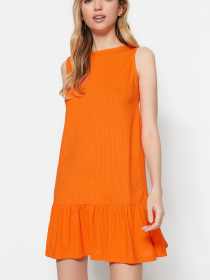 Платье мини Trendyol модель TWOSS22EL0794/Turuncu Фото