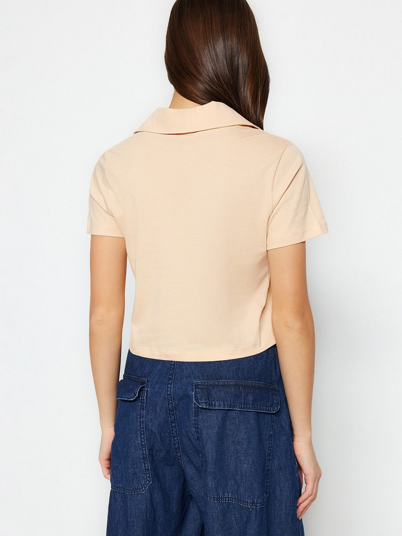 Футболка Trendyol модель TWOSS22TS0520/Bej Фото