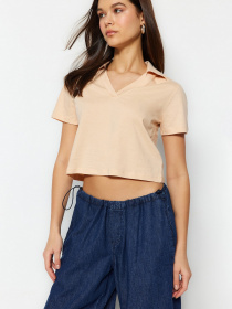 Футболка Trendyol модель TWOSS22TS0520/Bej Фото