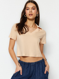 Футболка Trendyol модель TWOSS22TS0520/Bej Фото