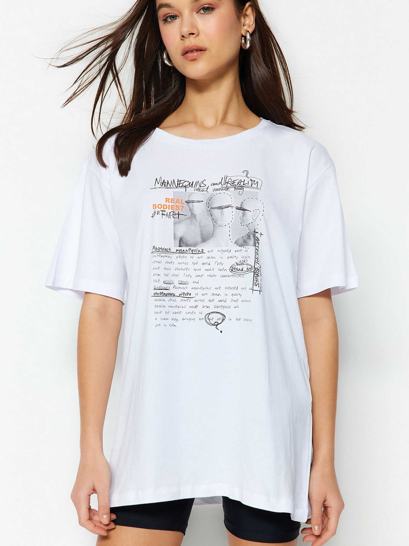 Футболка Trendyol модель TWOSS22TS1125/Beyaz Фото