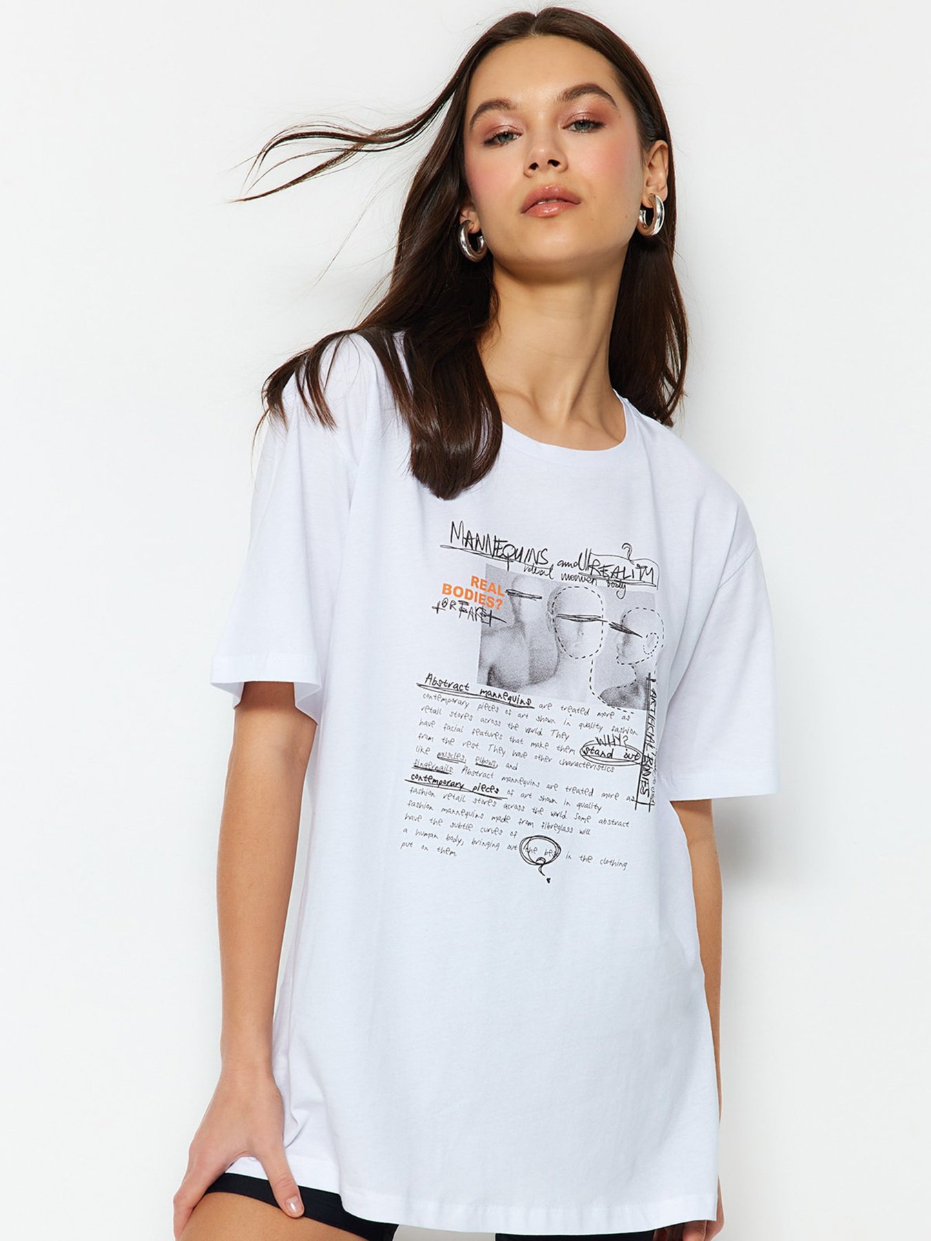 Футболка Trendyol модель TWOSS22TS1125/Beyaz Фото