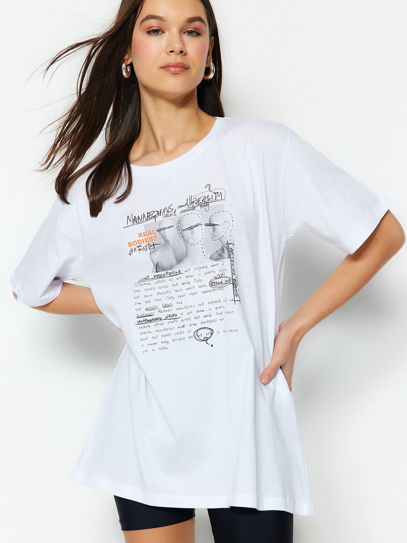 Футболка Trendyol модель TWOSS22TS1125/Beyaz Фото