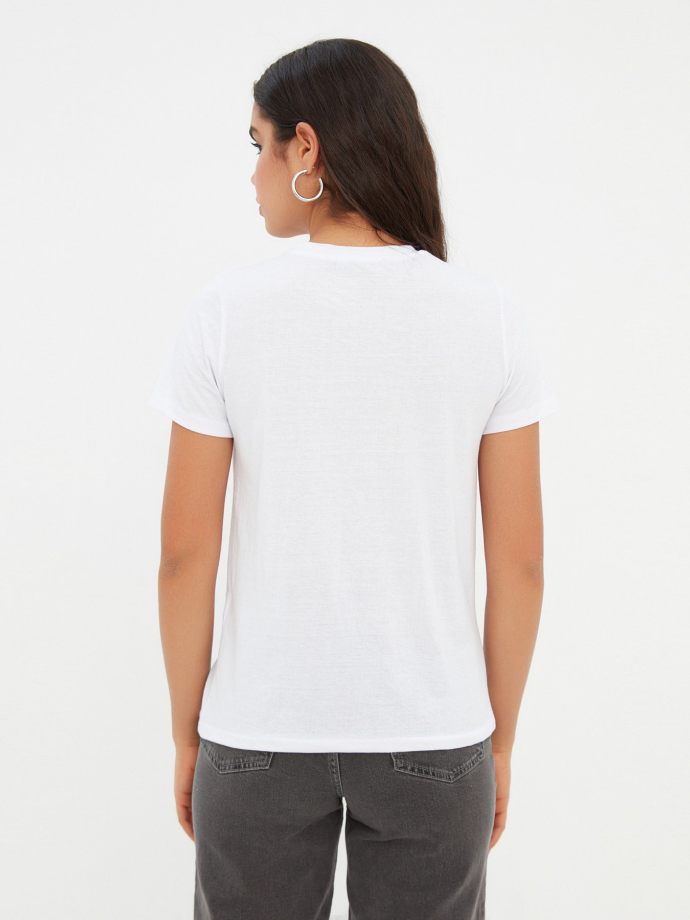 Футболка Trendyol модель TWOSS22TS2031/Beyaz Фото