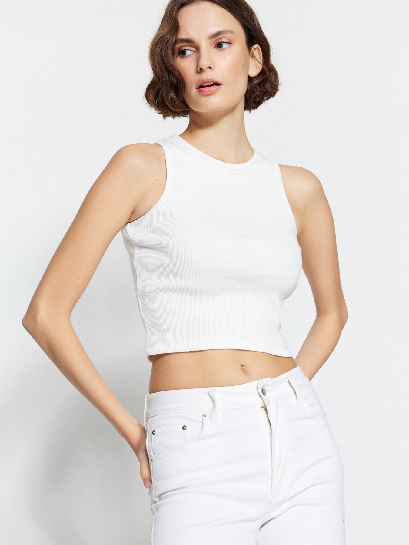 Топ Trendyol модель TWOSS23AL00028/Kahverengi-Cok Фото