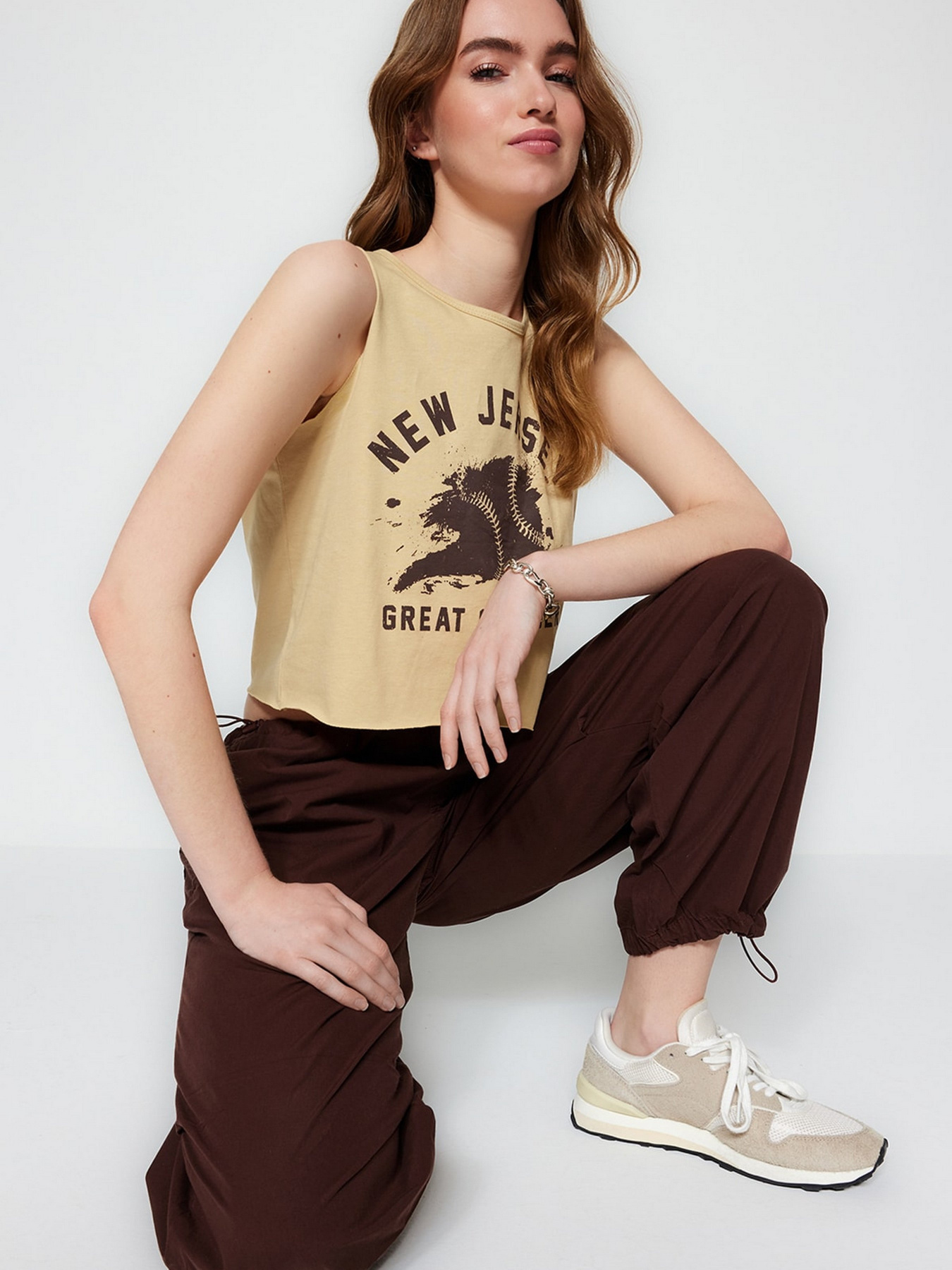 Топ Trendyol модель TWOSS23AL00049/Bej Фото