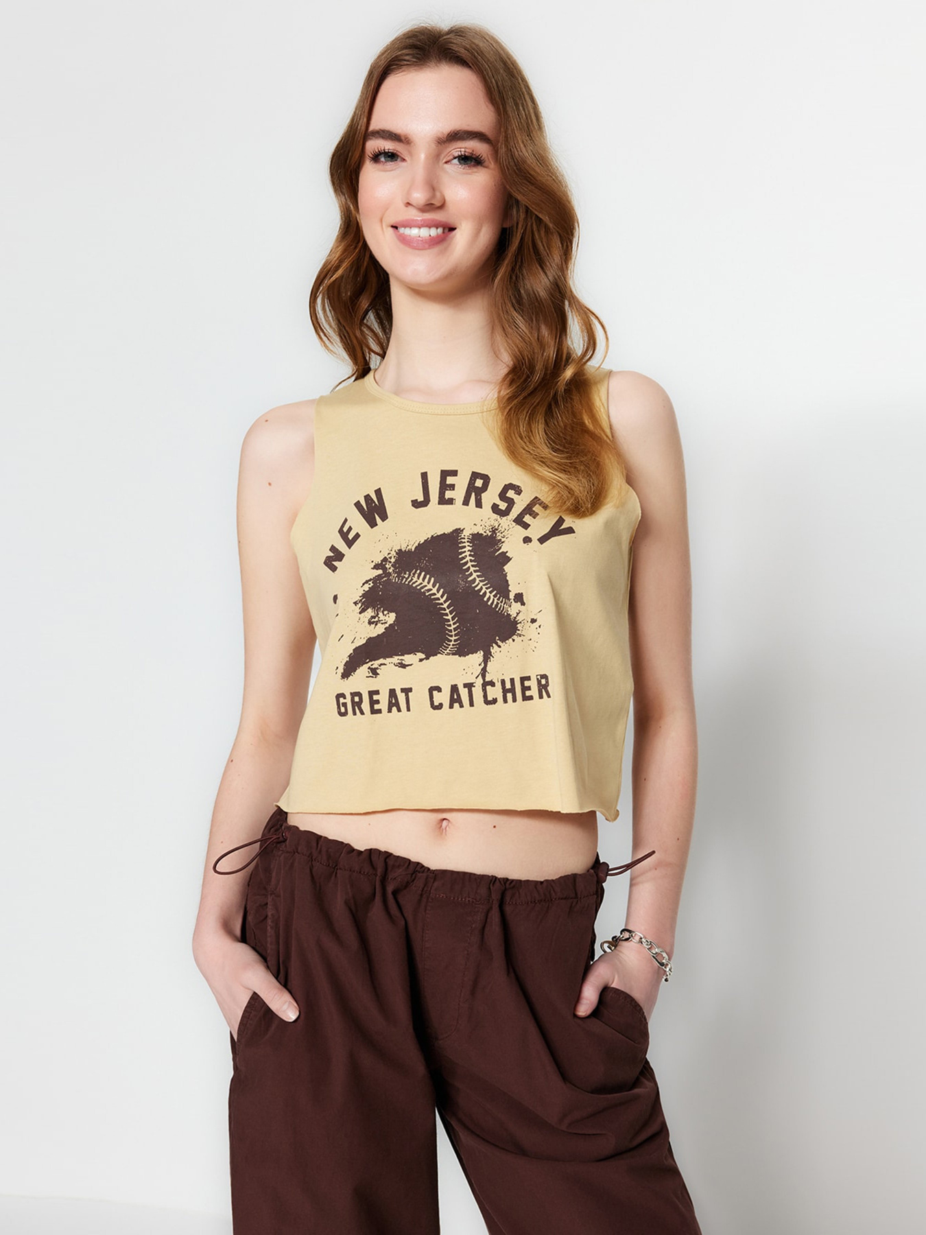 Топ Trendyol модель TWOSS23AL00049/Bej Фото