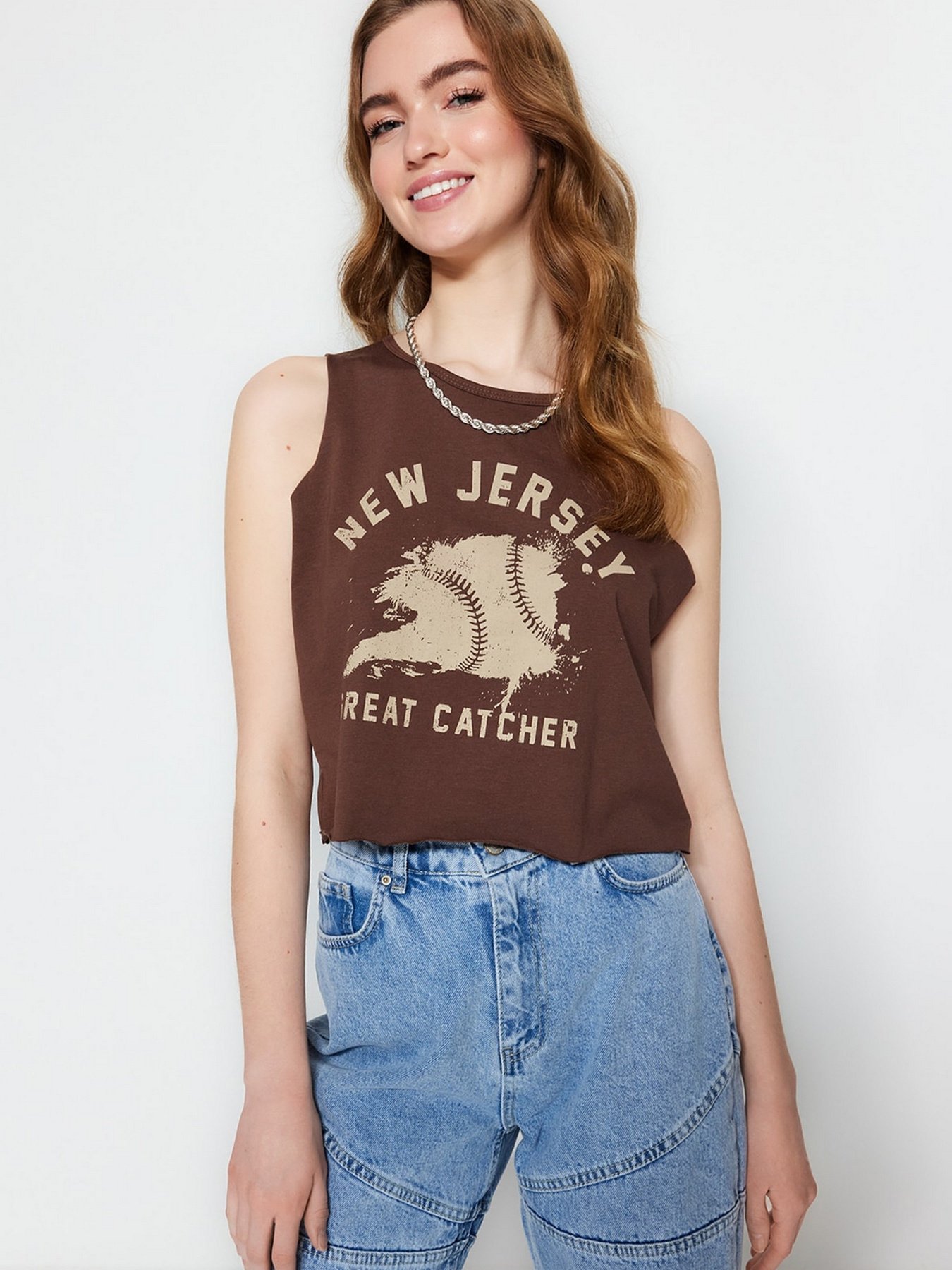 Топ Trendyol модель TWOSS23AL00049/Kahverengi Фото