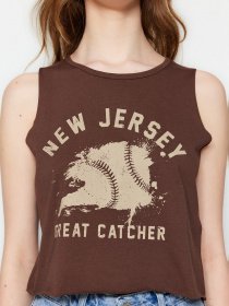 Топ Trendyol модель TWOSS23AL00049/Kahverengi Фото