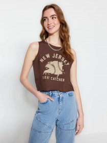 Топ Trendyol модель TWOSS23AL00049/Kahverengi Фото